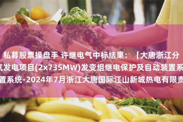 私募股票操盘手 许继电气中标结果：【大唐浙江分公司大唐金华天然气发电项目(2x735MW)发变组继电保护及自动装置系统-2024年7月浙江大唐国际江山新城热电有限责任公司】中标结果公示