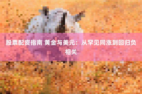 股票配资指南 黄金与美元：从罕见同涨到回归负相关