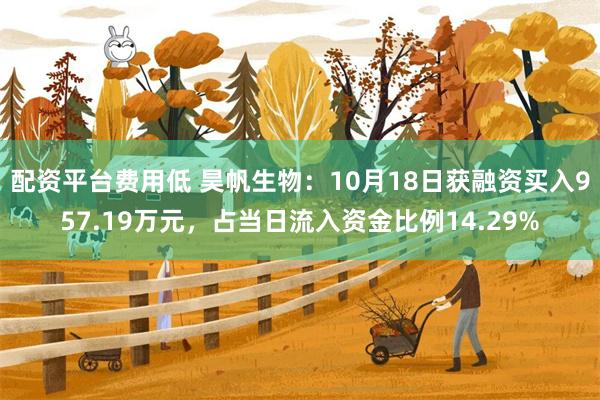 配资平台费用低 昊帆生物：10月18日获融资买入957.19万元，占当日流入资金比例14.29%