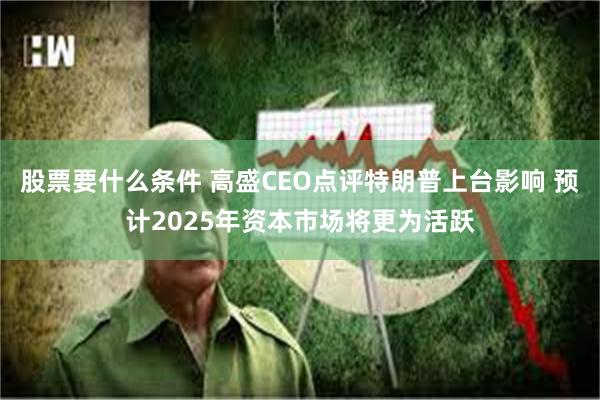 股票要什么条件 高盛CEO点评特朗普上台影响 预计2025年资本市场将更为活跃